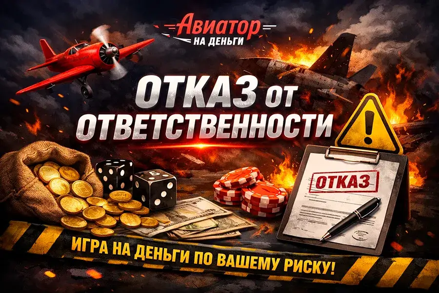 Отказ от ответственности Aviator на деньги — игра на деньги по вашему риску